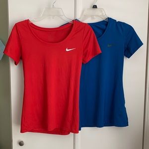 Nike Red and Blue Short Sleeve Tees